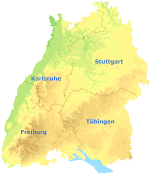 Regierungsbezirke in Baden-Württemberg