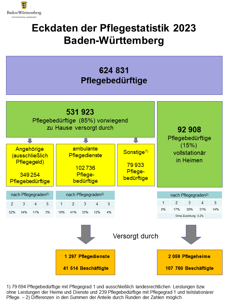 Eckdaten der Pflegestatistik