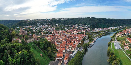 Symbolbild: Luftbild von Wertheim am Main