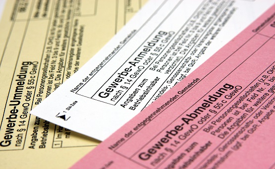 Gewerbeformular Symbolbild: Gewerbeformular