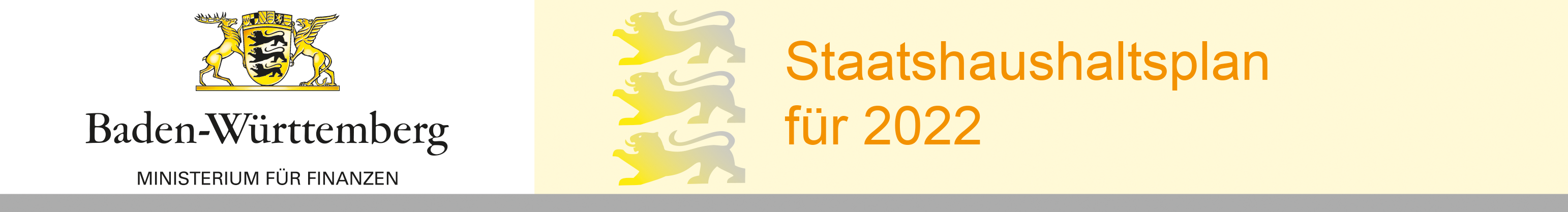 Staatshaushaltsplan für Baden-Württemberg 2022